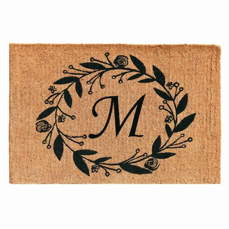 Calloway Mills Monogram Door Mat, Black, Natural, 24 in W x 36 in L 103362436M